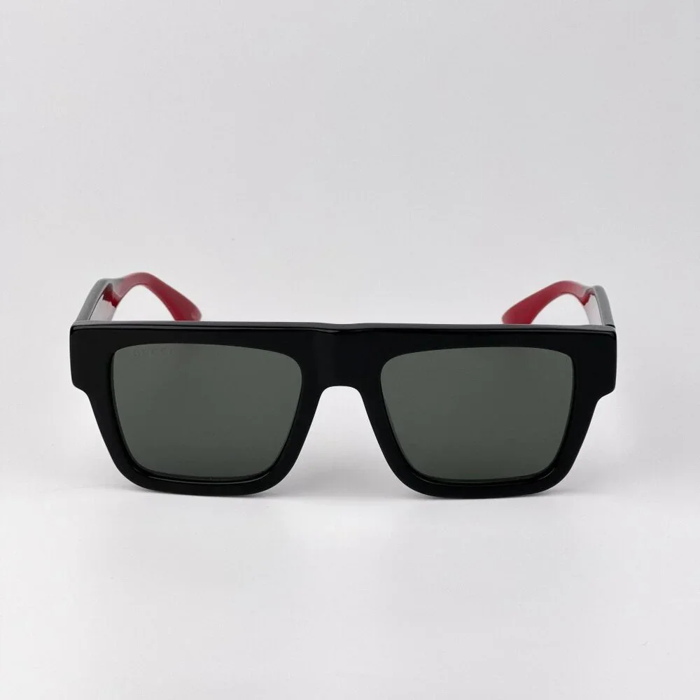 Gucci GG1868S Sunglasses – Black Square Frame with Grey Lenses | Model 001